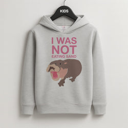 I Was Not Eating Sand Kids Grey Hoodie