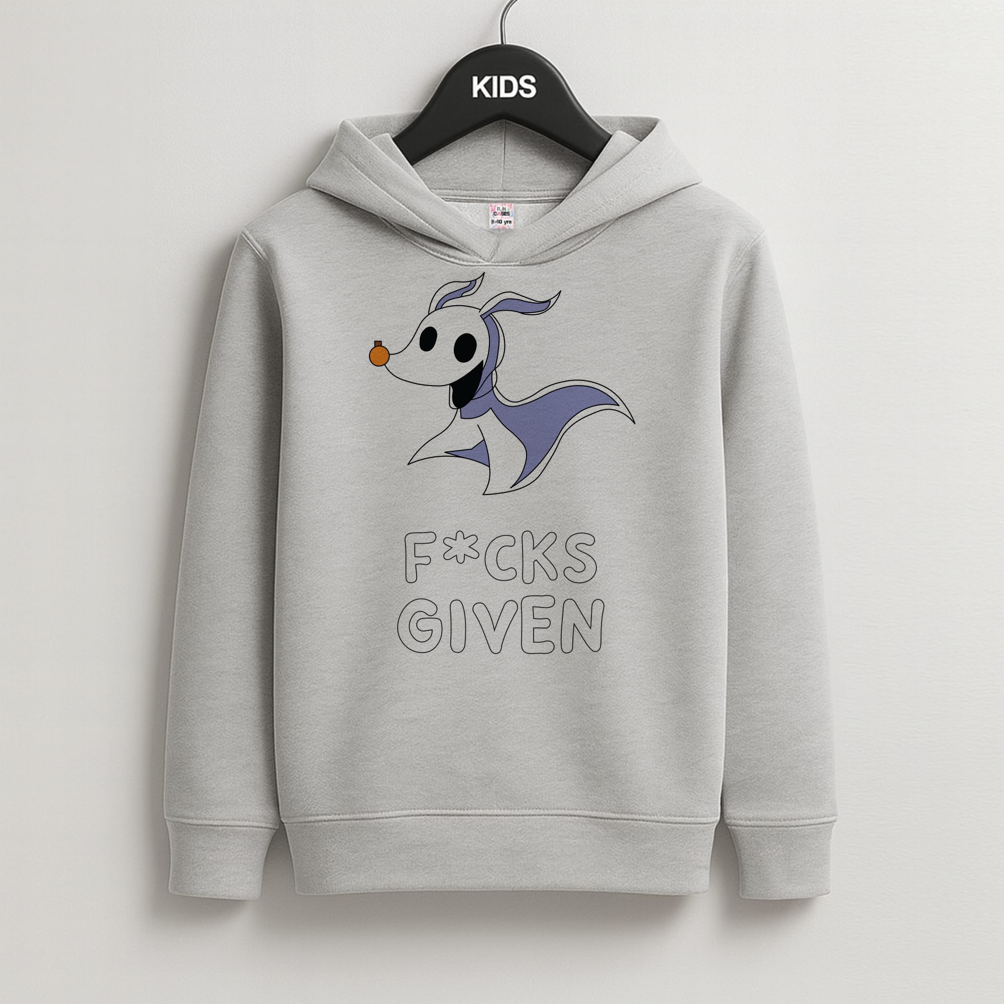 Zero F*cks Kids Grey Hoodie