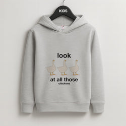 Look At All Those Chickens - Memes Kids Grey Hoodie