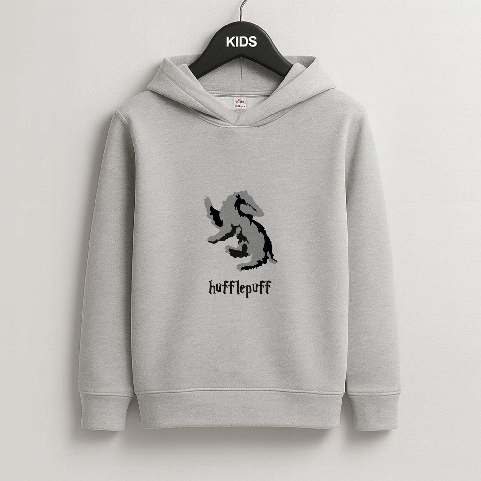 Hufflepuff Kids Grey Hoodie