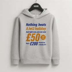 Nothing Beats A Jet Holiday Kids Grey Hoodie