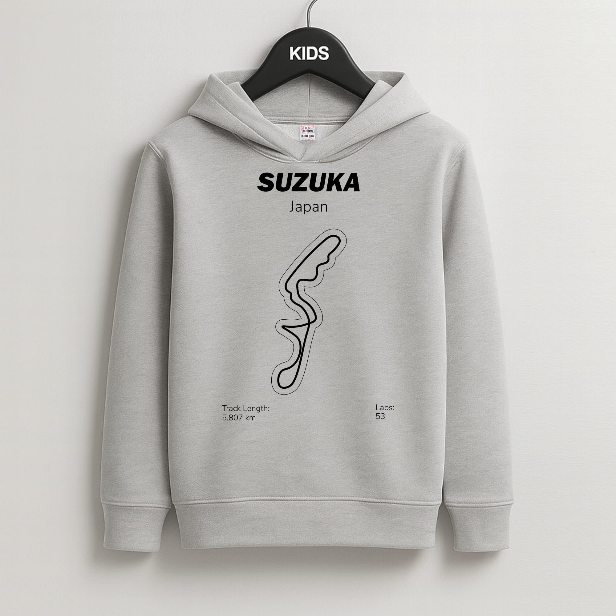 Suzuka Circuit Kids Grey Hoodie