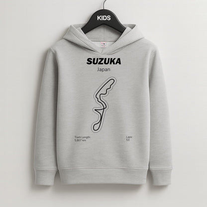 Suzuka Circuit Kids Grey Hoodie