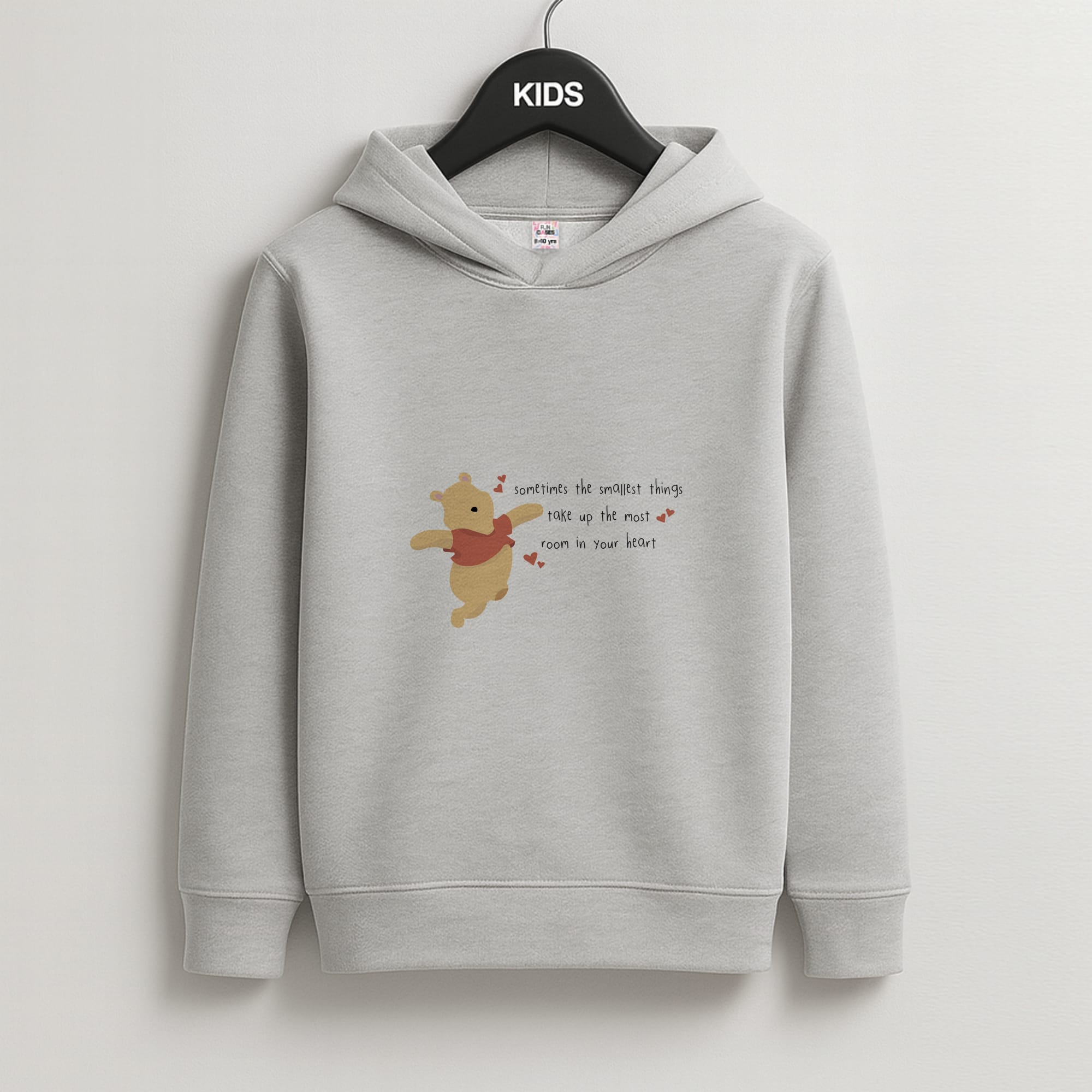 Take Up The Most Room - Winnie Kids Grey Hoodie