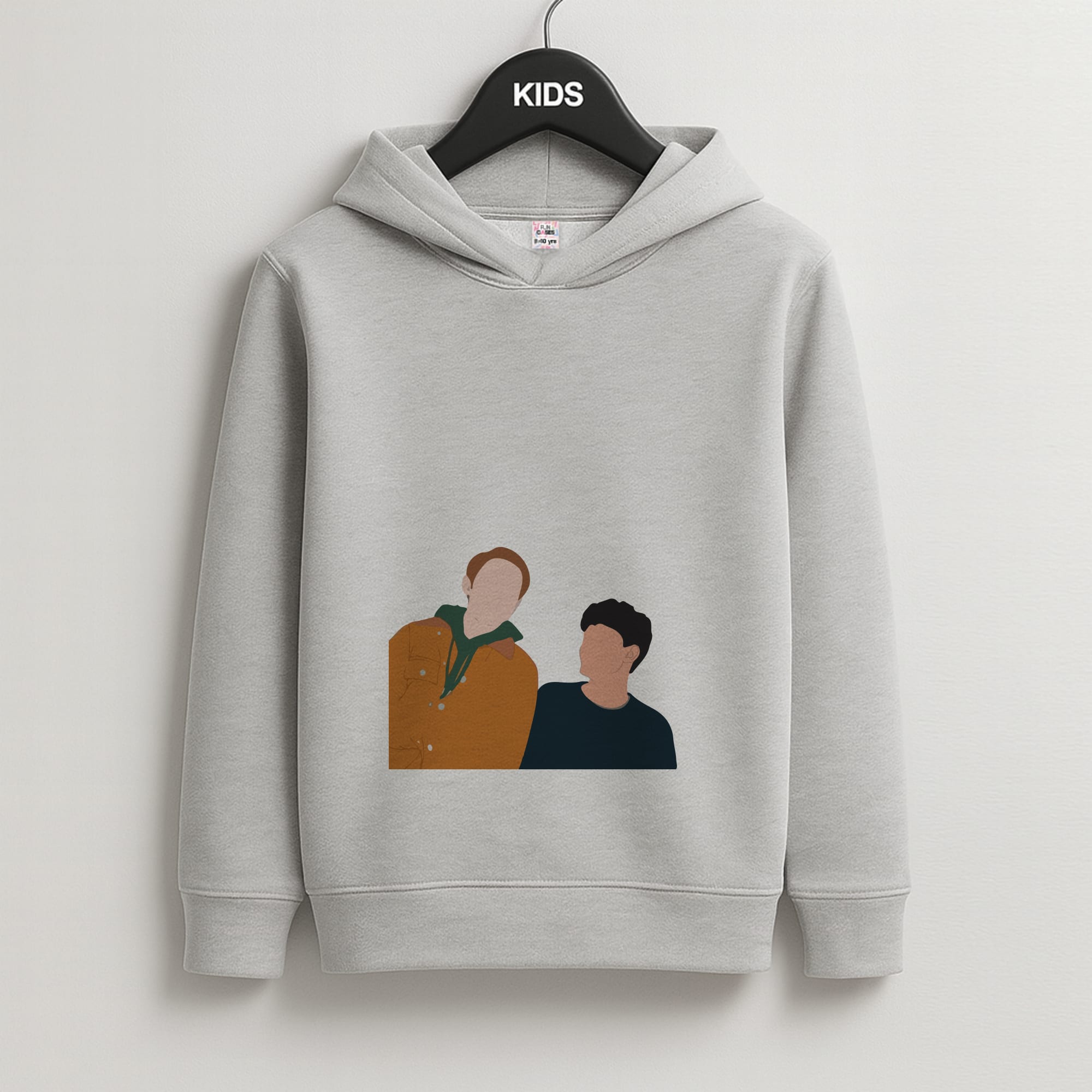 Nick And Charlie - Heart TV Kids Grey Hoodie