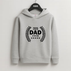 2026 Dad Rating Kids Grey Hoodie