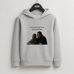 A Bisexual Man Kids Grey Hoodie