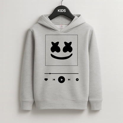 Helmet DJ Album Cover Kids Grey Hoodie