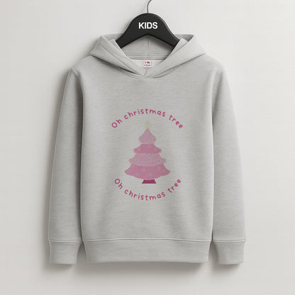 Oh Christmas Tree - Christmas Songs Kids Grey Hoodie