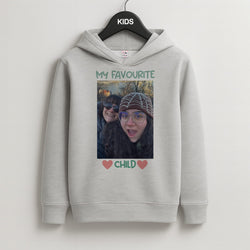 My Favourite Child - Personalised Mother's Day Kids Grey Hoodie