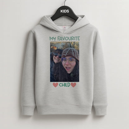 My Favourite Child - Personalised Mother's Day Kids Grey Hoodie