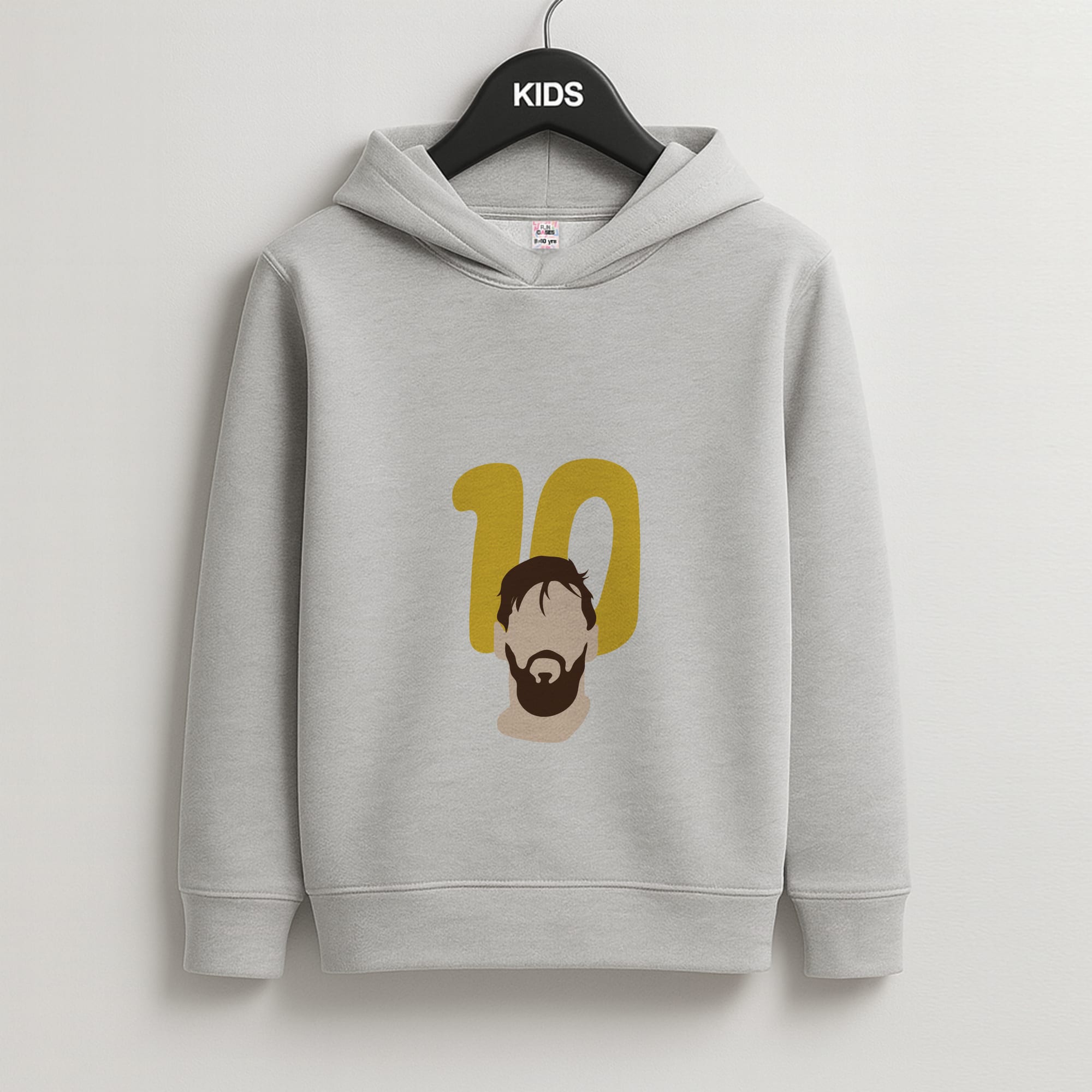 Number 10 - Messi Kids Grey Hoodie