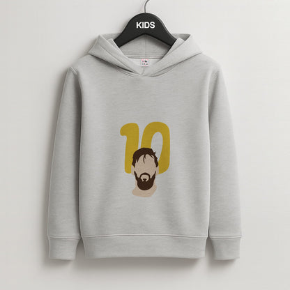 Number 10 - Messi Kids Grey Hoodie