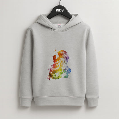 Watercolour Beauty Fairytale Kids Grey Hoodie