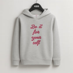Do It For Your Self - Sassy Quotes Kids Grey Hoodie