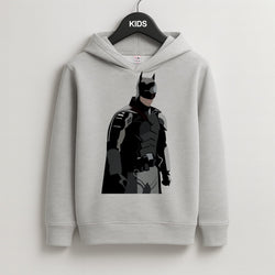 Black Bat Superhero Kids Grey Hoodie