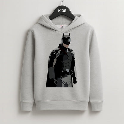Black Bat Superhero Kids Grey Hoodie