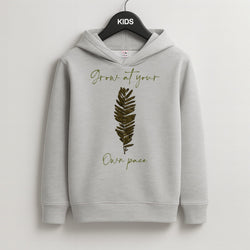 Grow At Your Own Pace Fern Kids Grey Hoodie