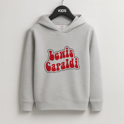 Red Name Kids Grey Hoodie