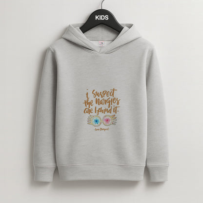 I Suspect The Nargles Are Behind It Kids Grey Hoodie
