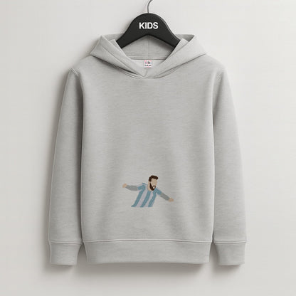 Goal - Messi Kids Grey Hoodie