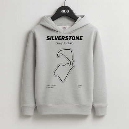 Silverstone Circuit Kids Grey Hoodie