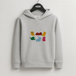 Animal Doodles - Chamberlain Kids Grey Hoodie