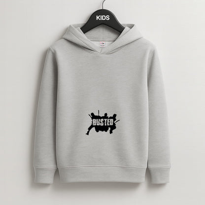 Splatter Text - Bust Band Kids Grey Hoodie