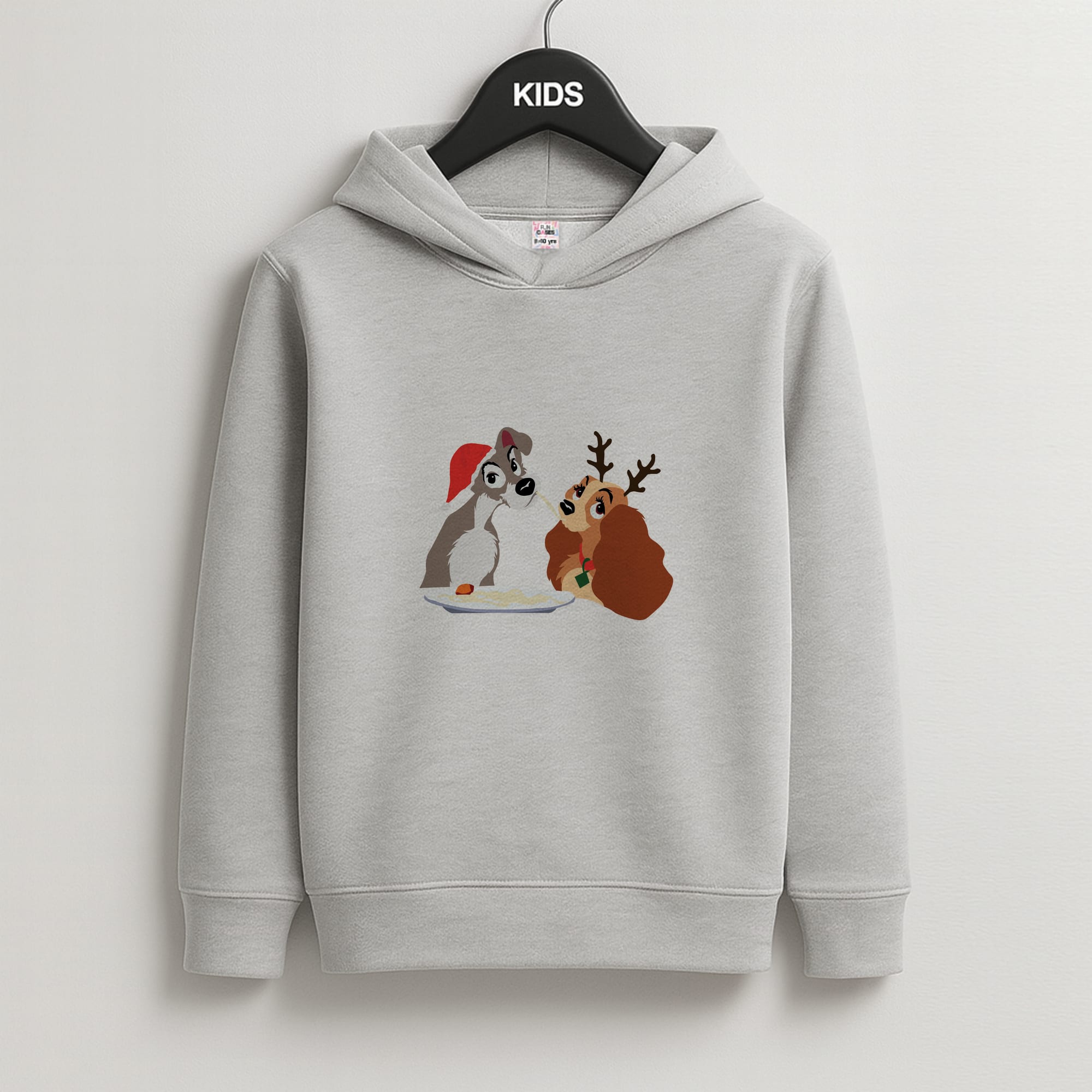 Christmas Lady Kids Grey Hoodie