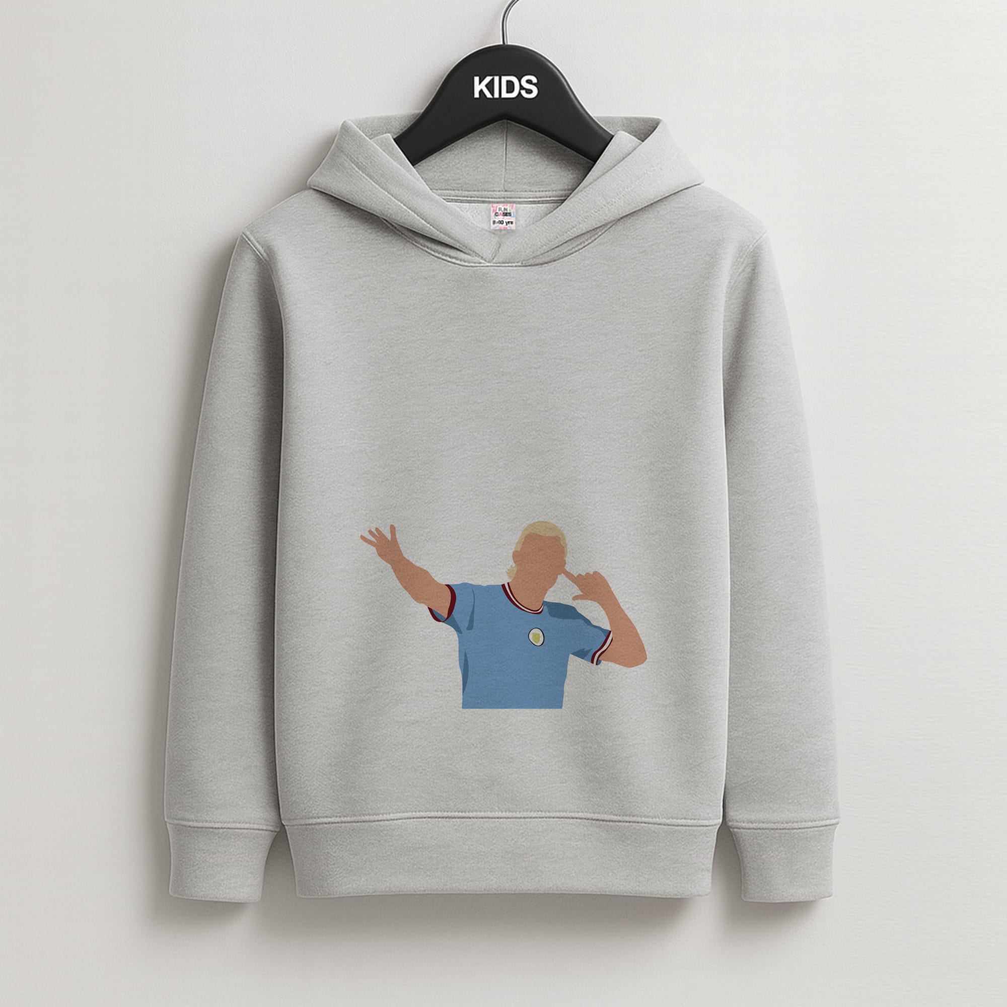 Haaland - Football Kids Grey Hoodie