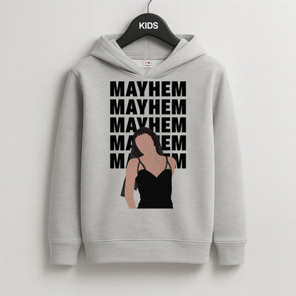 Neon Green Mayhem Kids Grey Hoodie