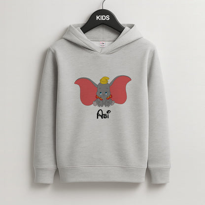 Dumbo - Personalised Fairytale Kids Grey Hoodie