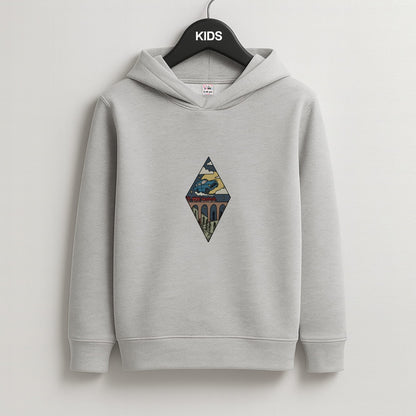 Flying Car Kids Grey Hoodie