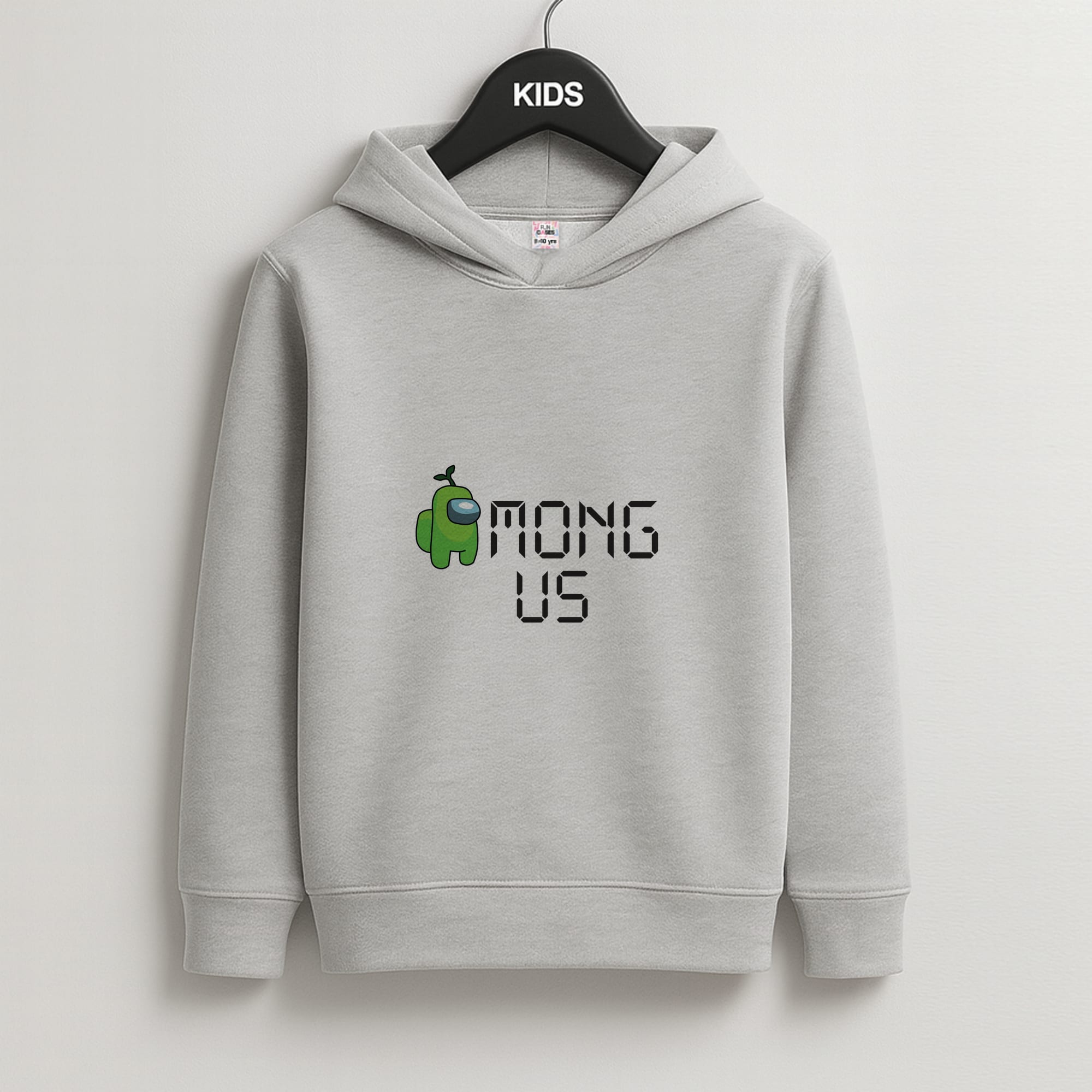 Among Gaming - Green Kids Grey Hoodie