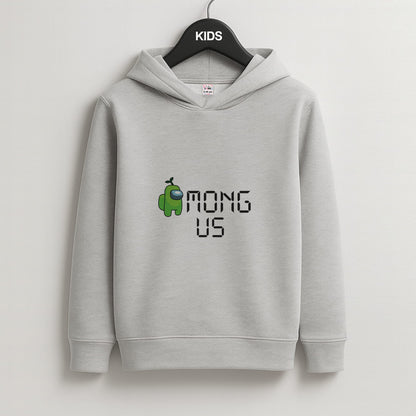 Among Gaming - Green Kids Grey Hoodie