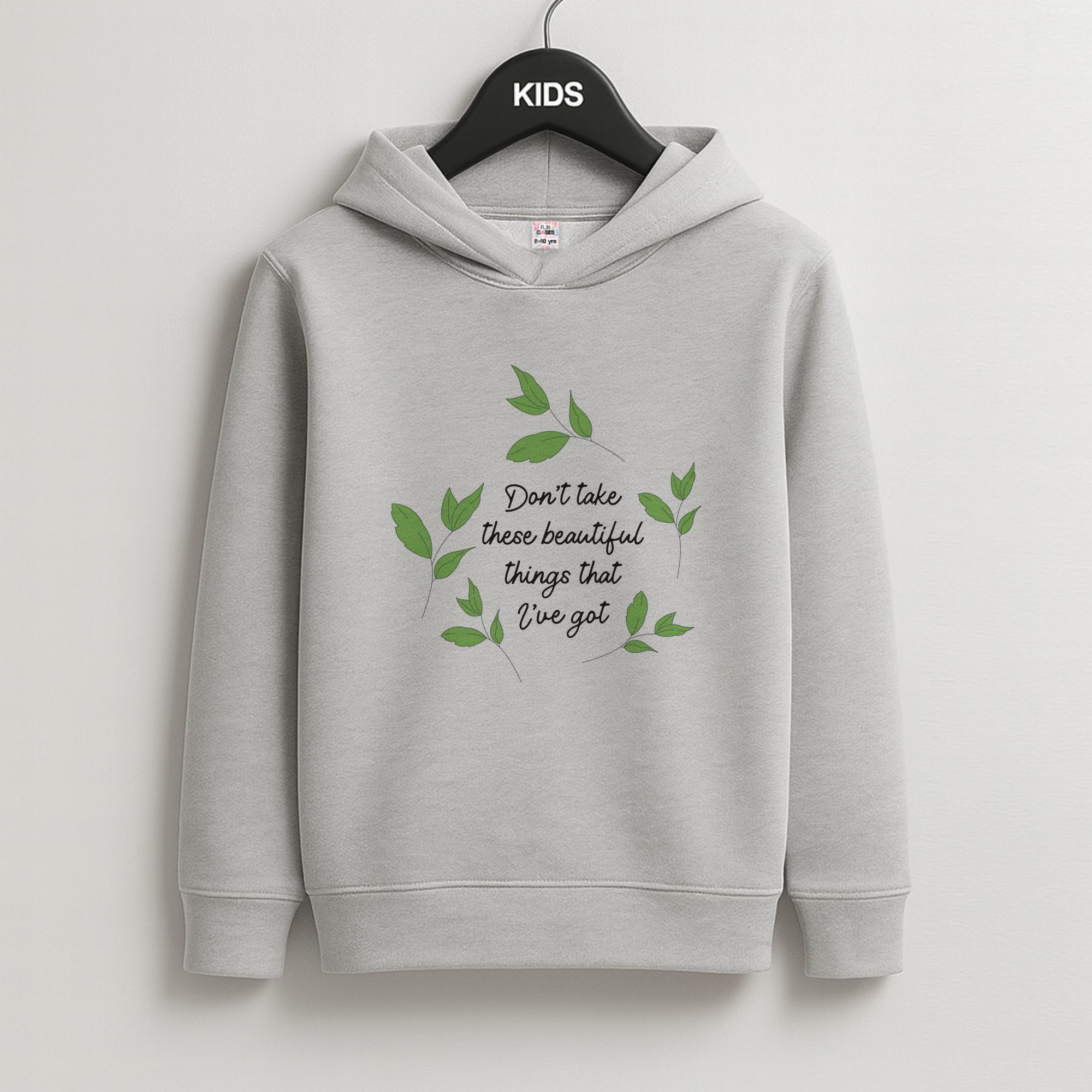 Don't Take These Beautiful Things That I've Got Kids Grey Hoodie