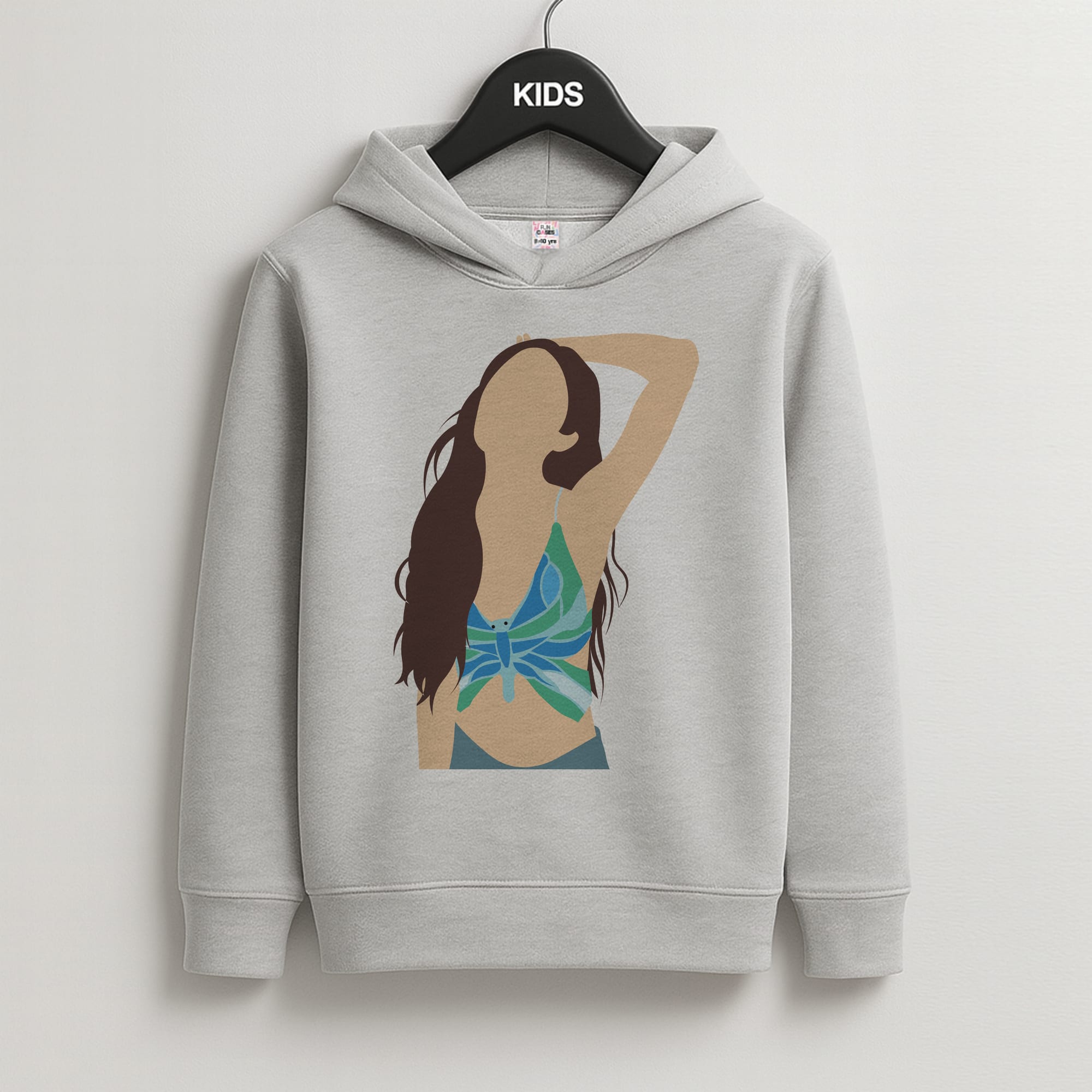 Butterfly Top - Olivia Kids Grey Hoodie