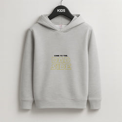 Come To The Dad Side - Personalised Father's Day Kids Grey Hoodie