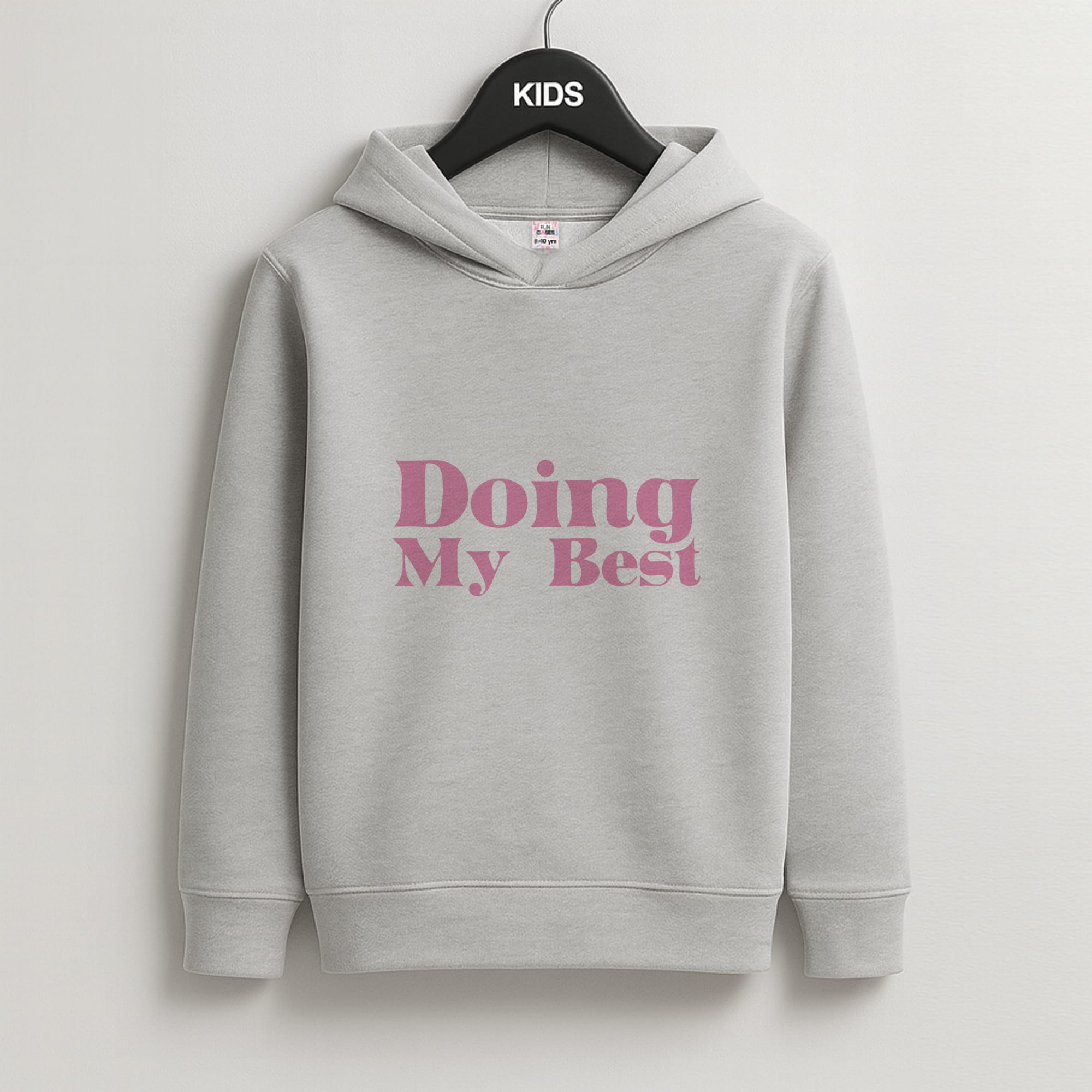 Doing My Best Kids Grey Hoodie