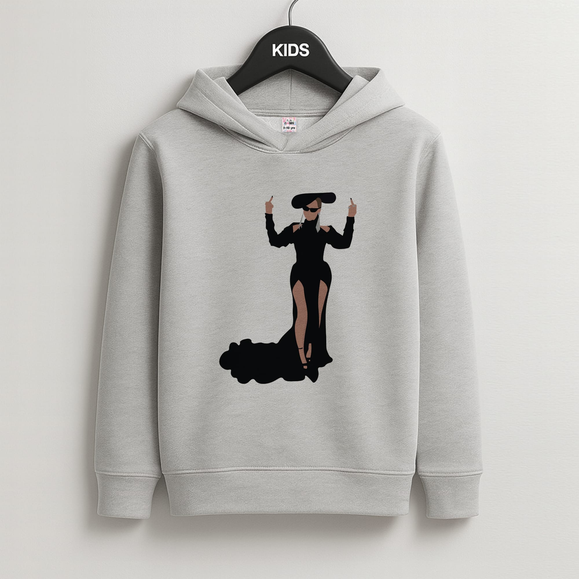 Middle Fingers - Queen B Kids Grey Hoodie