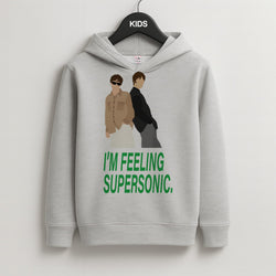 I'm Feeling Supersonic  Kids Grey Hoodie