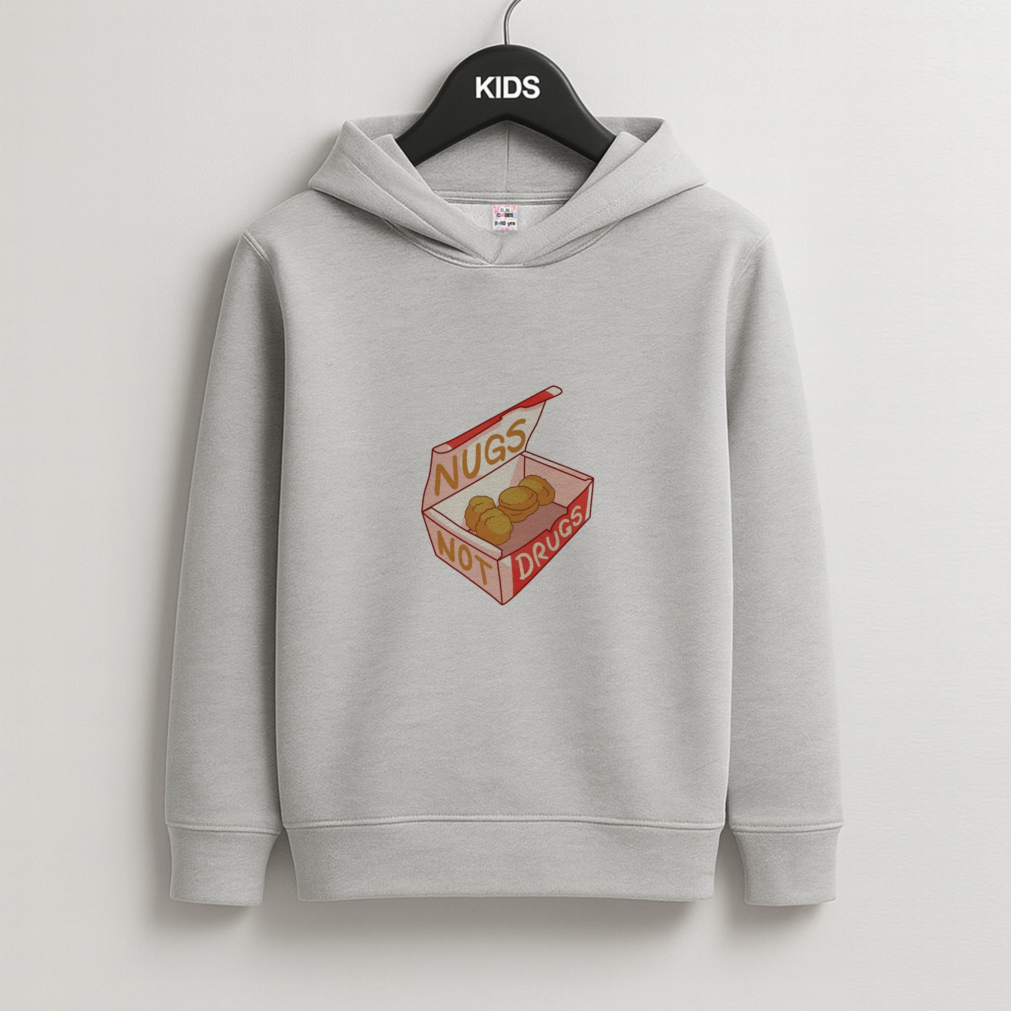 Nugs not Drugs Tumblr Style Kids Grey Hoodie
