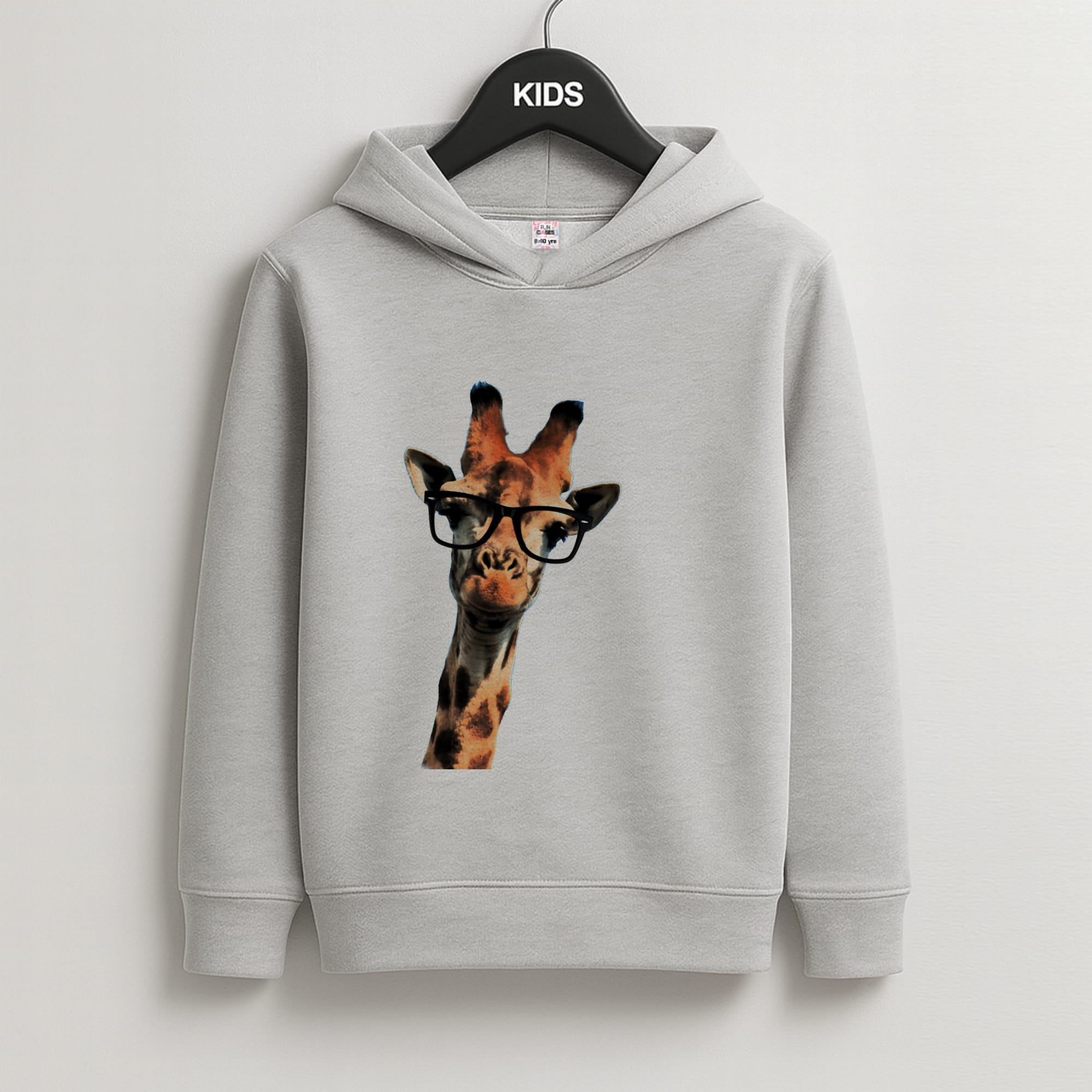 Hipster Giraffe Tumblr Kids Grey Hoodie