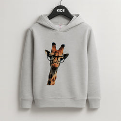 Hipster Giraffe Tumblr Kids Grey Hoodie