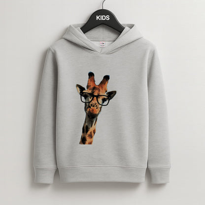 Hipster Giraffe Tumblr Kids Grey Hoodie