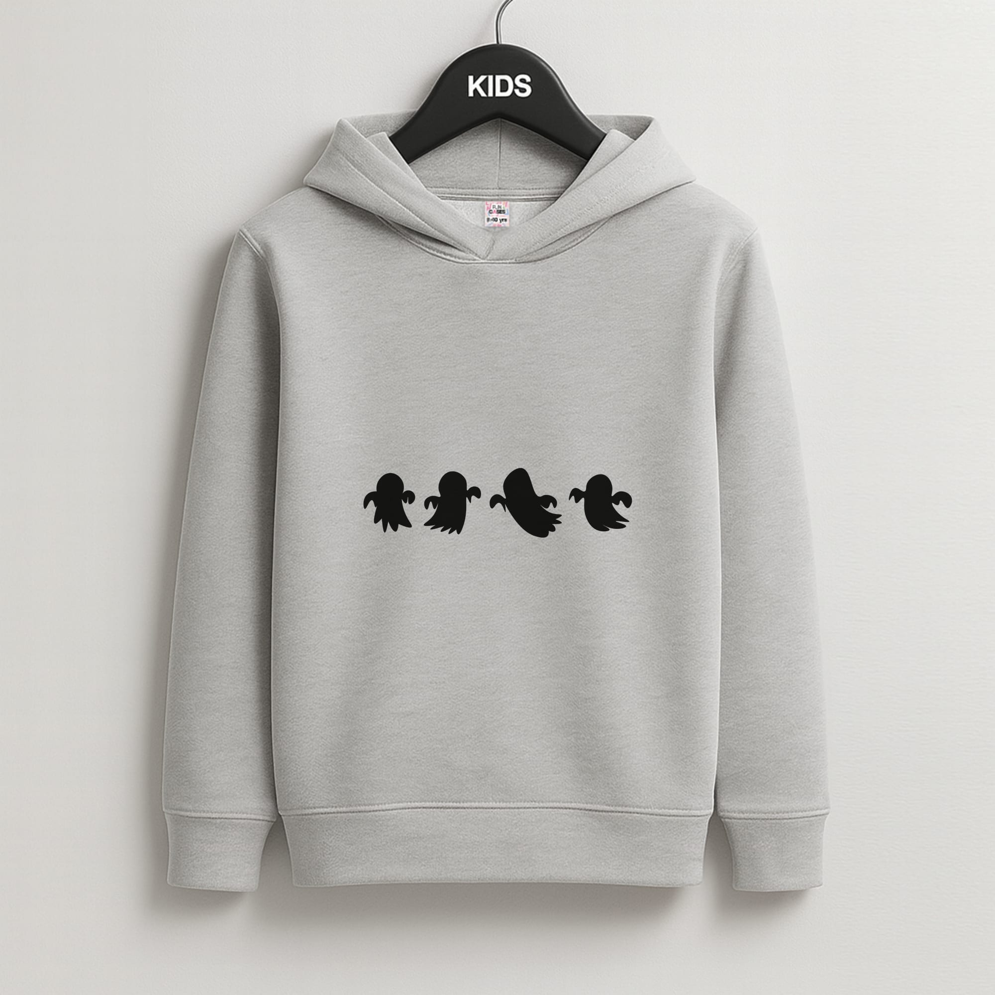 Halloween Pattern 8 Kids Grey Hoodie