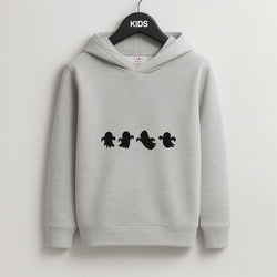 Halloween Pattern 8 Kids Grey Hoodie