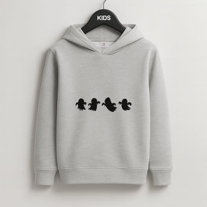 Halloween Pattern 8 Kids Grey Hoodie