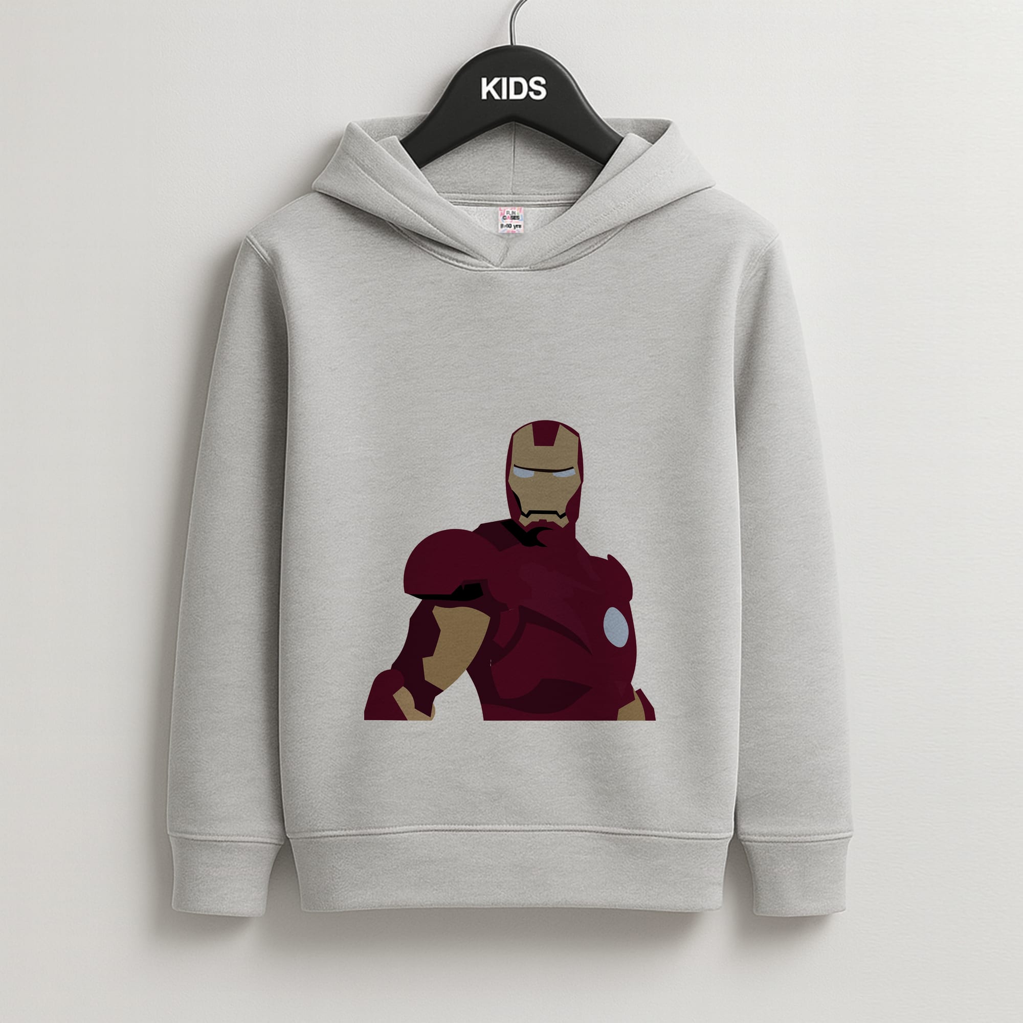 Iron man mask Kids Grey Hoodie