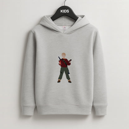 Kevin And Hairdryers Kids Grey Hoodie
